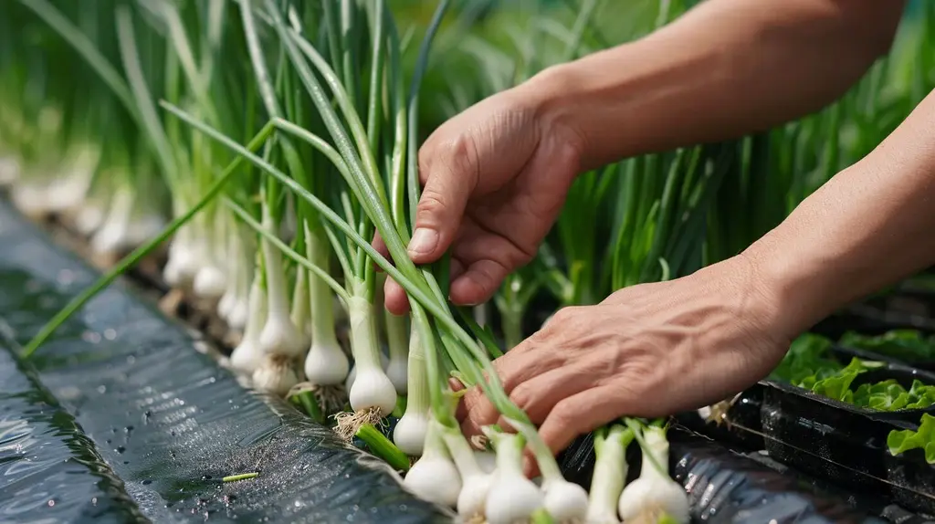 How to Grow Hydroponic Green Onions | Harvesting green onions in Hydroponics
