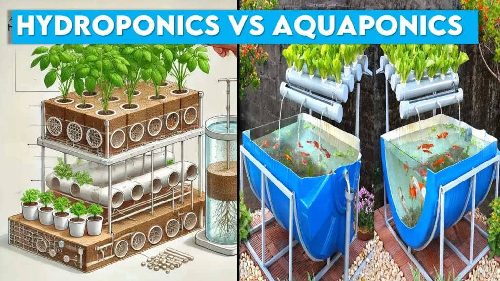 Difference between Hydroponics vs Aquaponics